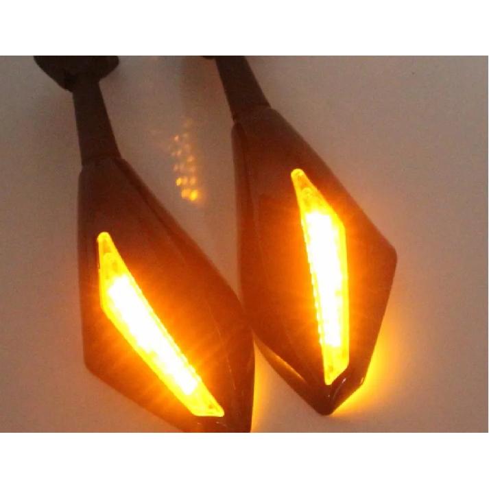 LEDS Arrow Turn Signal Integrated Rearview Sport Mirror For Suzuki GSF600S GSF1200 1200S BANDIT Motorcycle Mirror