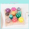Wooden Counting Mushroom Toy For Kid Educational Number Recognition Gift Set