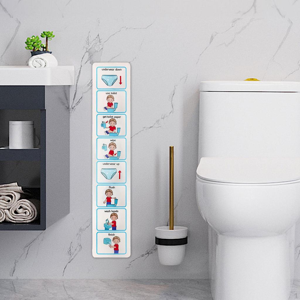 Potty Chart Visual Schedule for Kids, Toilet Training , Wall Planner Kids ,Girls Boys