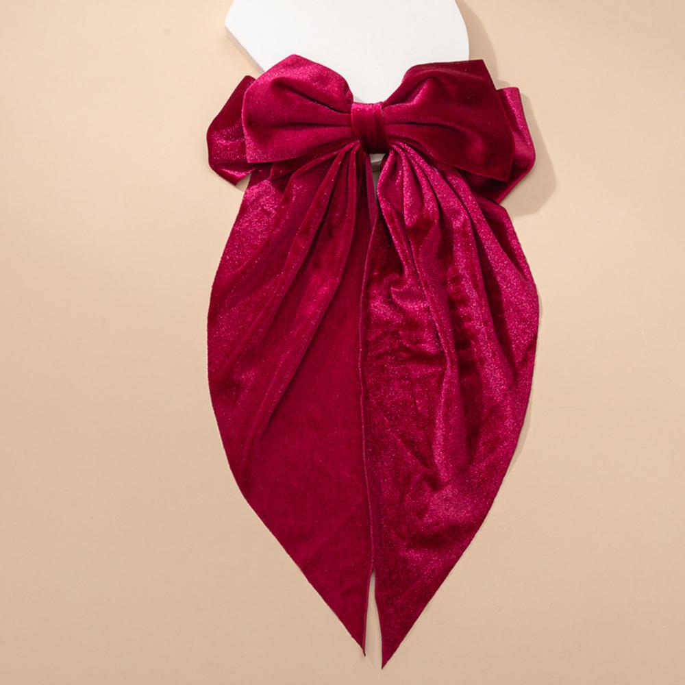 High Quality Velvet Swan Large Butterfly Knot Hair Clip Women Fringe Headwear Hair Accessories Girl Edge Top Clip Headdress