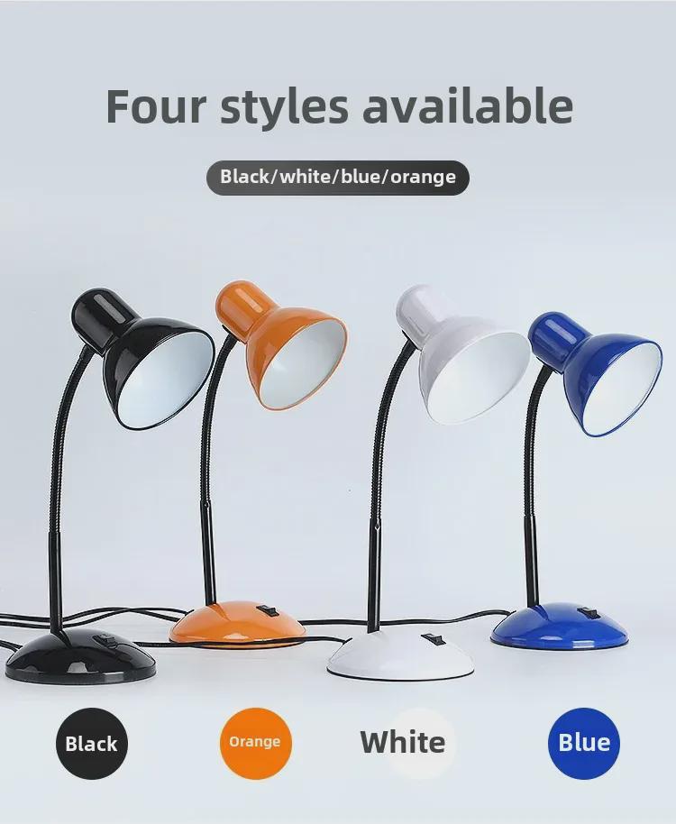 LED Iron Table Lamp: Eye Protection, Foldable Design for Bedrooms and Offices