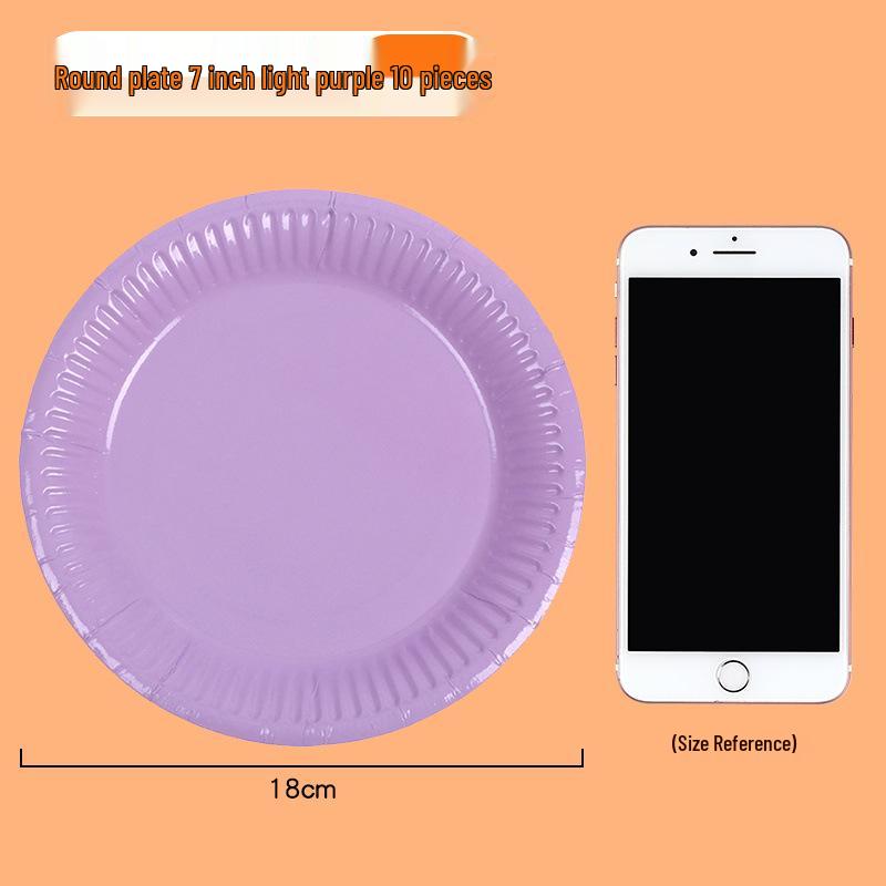 Colorful Disposable Paper Plates for Kindergarten Arts, Crafts, and Decor