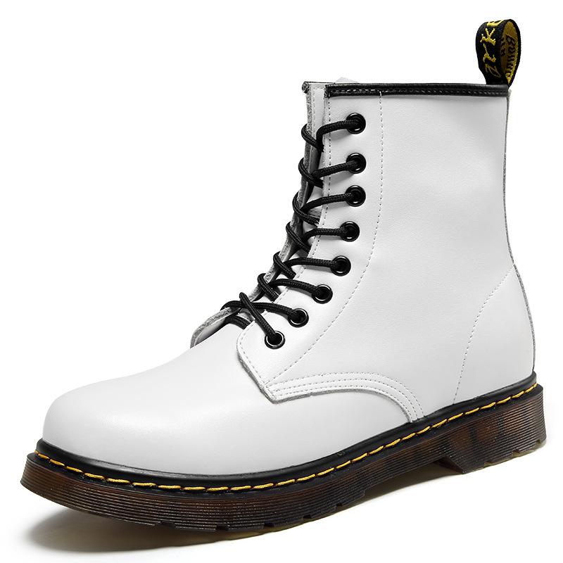 Men's Large-Size European Style Two-Layer Cowhide Martin Boots for Workwear and Casual Wear