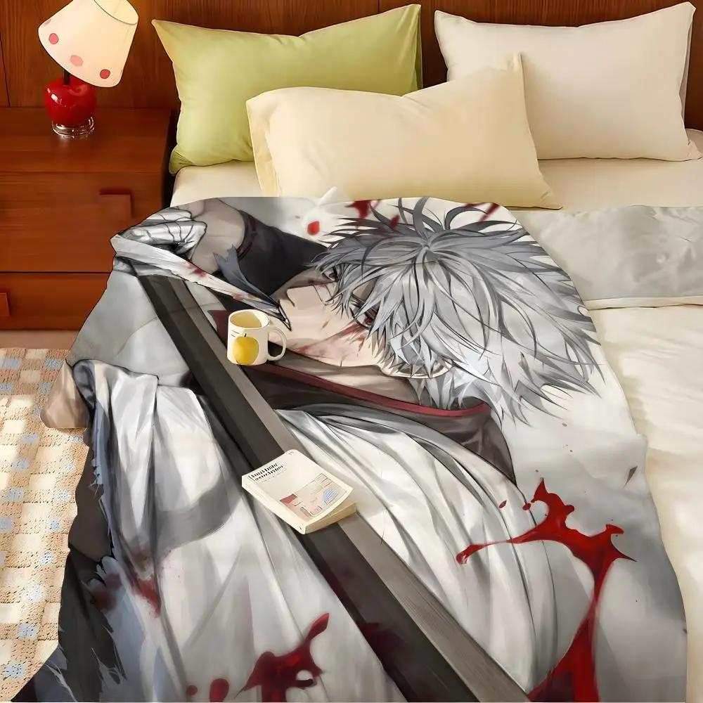 Anime Gg-Gintama-Aa Throw Flannel Throw Blanket, Lightweight Cozy, Durable Washable Cute Cool