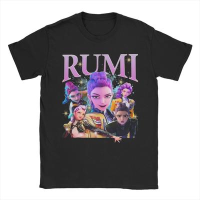 Rumi K-pop Lovci démonov Huntrix 90. roky Dámske tričko Novinka Tričko Okrúhly výstrih Krátky rukáv Tričko Nápad na darček Oblečenie