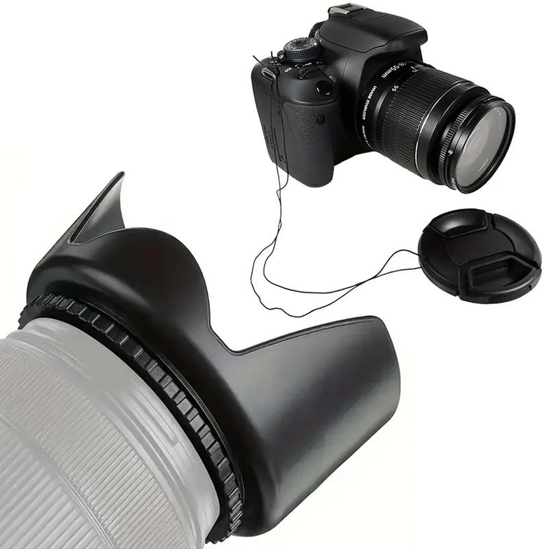 MYOBO Camera HD UV Filter + Len Hood + Lens Cap - 49 52 58 55 62 67 72 77 82 mm for DSLR SLR Camera Universal Lente Protector Ki