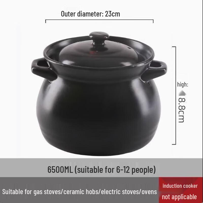 Lieve Heat-Resistant Ceramic Casserole Soup Pot