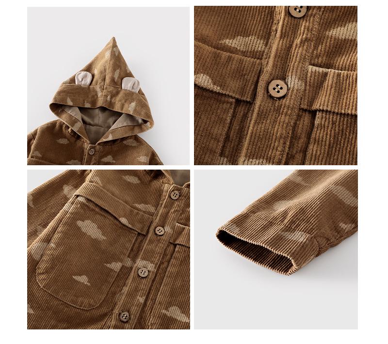 2025 Jesień Chłopięca Stylowa Bluza z Kapturem z Nadrukiem - Koreański Styl Odzież Wierzchnia dla Dzieci