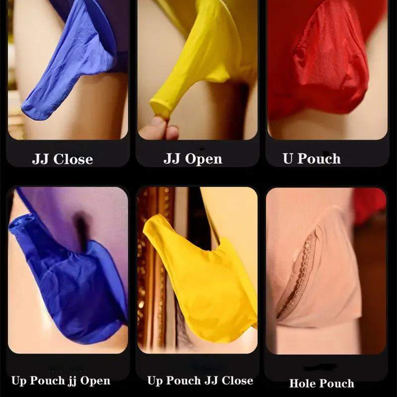Autumn Winter Men'S Lingerie Pantyhose High Waisted Warm Elastic Tights With Open Close Pouch Sheath Stockings Sexy Leggings