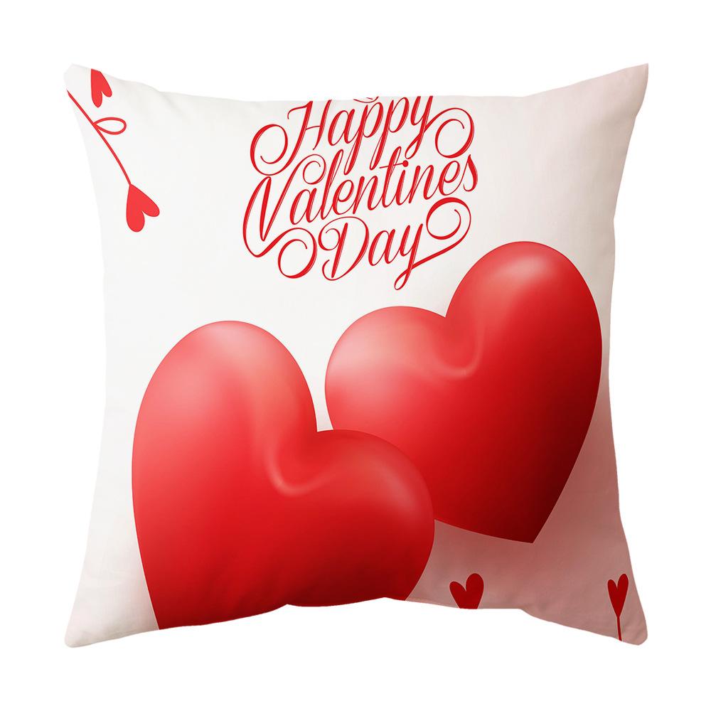 Pillow New Valentine's Day Pillow Case Pink Love Balloon Pillow Sofa Cushion Pillow Case