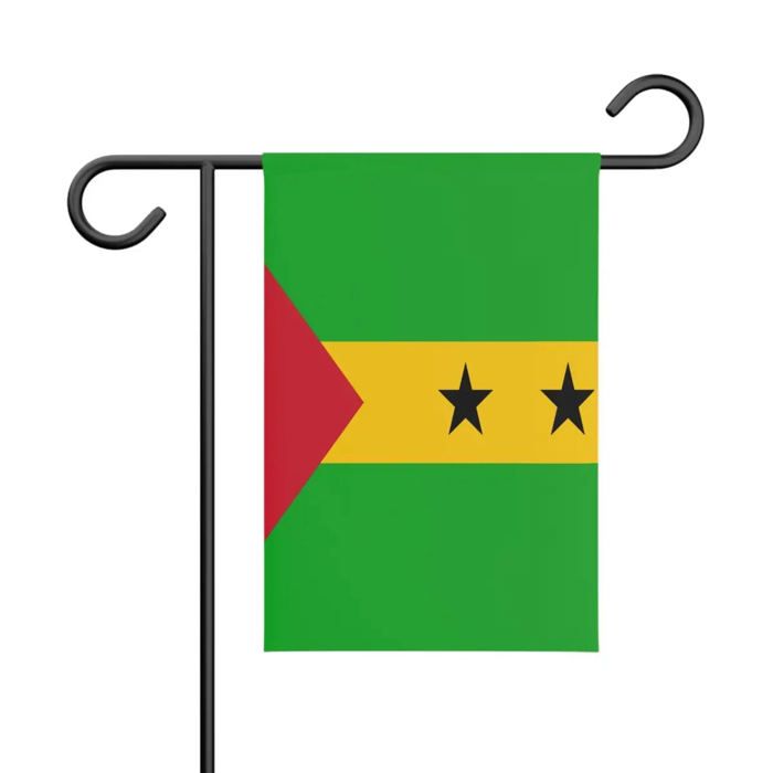 Drapeau - Multicolore - Sao Tomé-et-Principe - 32 x 47.5 cm - Polyester - Recto/verso