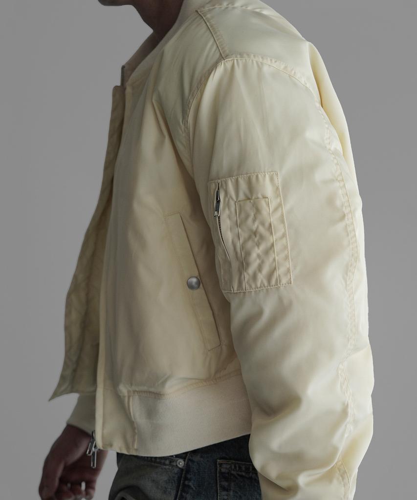 Bowlow Product Nylon Crop Ma-1 Jacket [Cream]