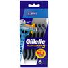Gillette Custom Plus 3 Smooth Disposable Razor 6 Pieces Deep Shave Sensor Blade Shaving Men