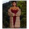 New imitation fur coat cotton coat thickened long women's coat trench coat first-hand light luxury style