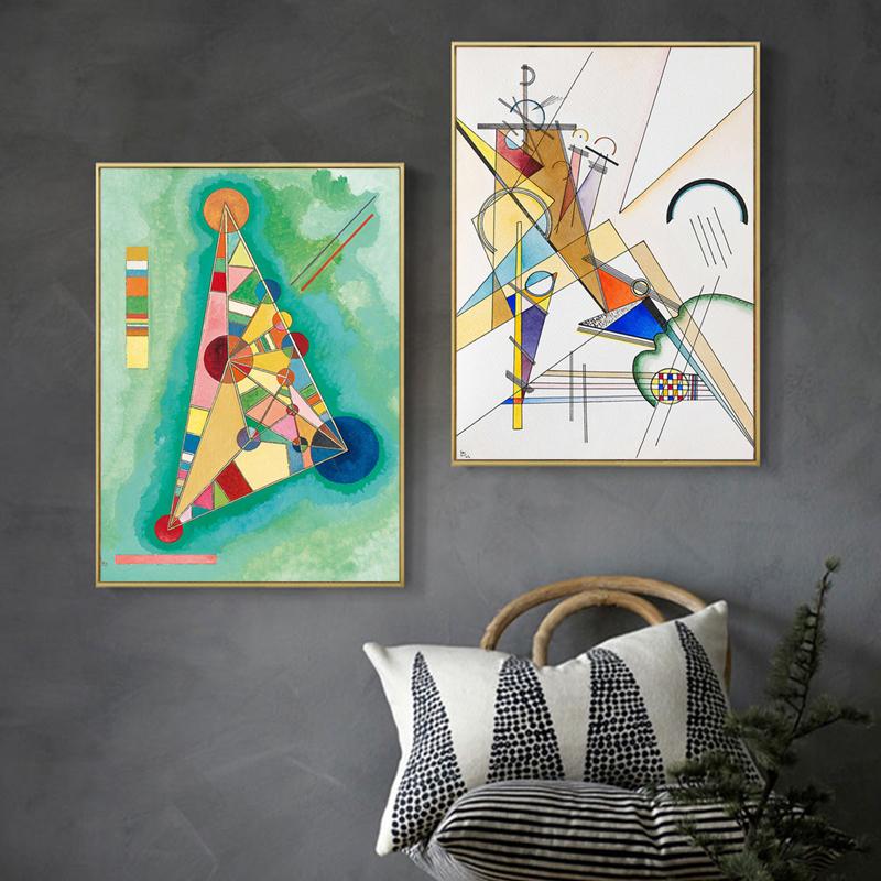 Ünlü sanat Vintage Wassily Kandinsky Tuval Boyama Posteri ve Baskı Quadros Duvar sanat resmi Oturma Odası Ev Dekor için Cuadro