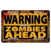 Zombie Dog Metal Sign Vintage Warning Plaque Wall Decor Man Cave Gift
