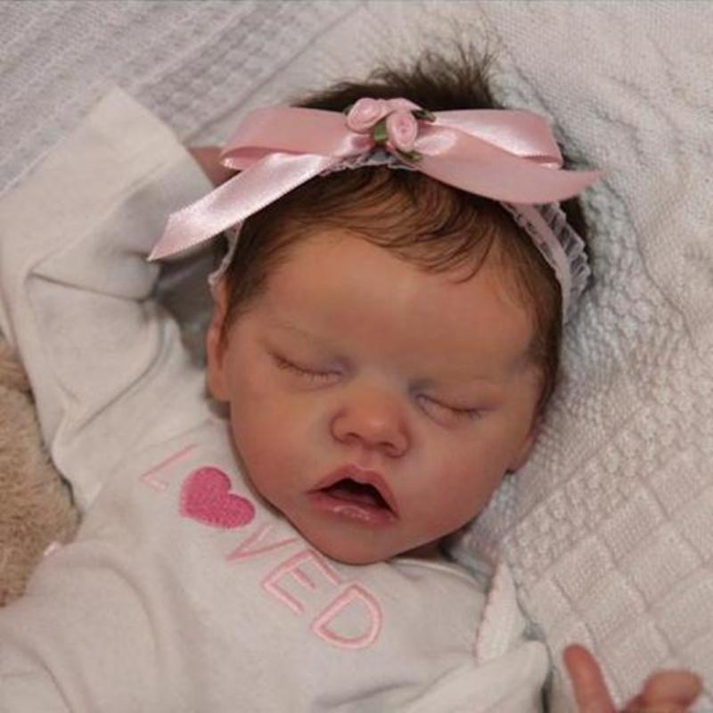 18 Inch/46cm Reborn Baby Doll Soft Silicone Vinyl Realistic Newborn Toy Gift for Kids
