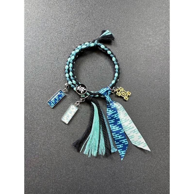 Demon Slayer Tokitou Muichirou Anime Zubehör Kreativer Kasumi Säule Ton-in-Ton Dekoratives Gewebtes Armband Hochwertige Geschenke