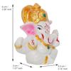 White Resin Lord Ganesha Idol with Golden Mukut| Lord Ganesha Idol for Home Decor Office Car Dashboard| Ganesha Statue for Puja Room