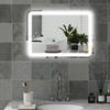 Bathroom Mirror, Illuminated, Touch Control, Anti-Fog, Dimmable, 3 Light Colors, 50x70, Silver