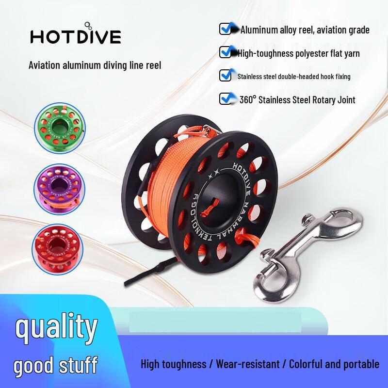 HOTDIVE Scuba Diving Aluminum Alloy Reel