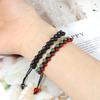 Men 4mm Natural Stone Double Row Bracelet Tiger Eye Two-tone Bead Handmade Braided Wristband for Women Boho Fashion Jewelry Gift
