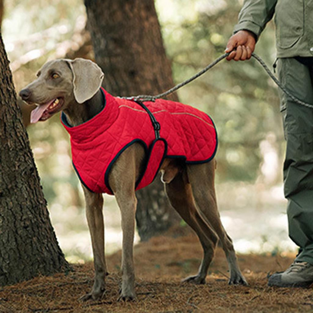 Dog Cold Weather Coats Cotton Reflective Windproof Vest Doggy Snow Jacket Pet Coats For Walking Daily Hiking Skiing Outdoor