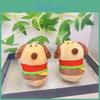 Creative Plush Adorable Hamburger Dog Keychain Cute Stuffed Toy Keyring Students For