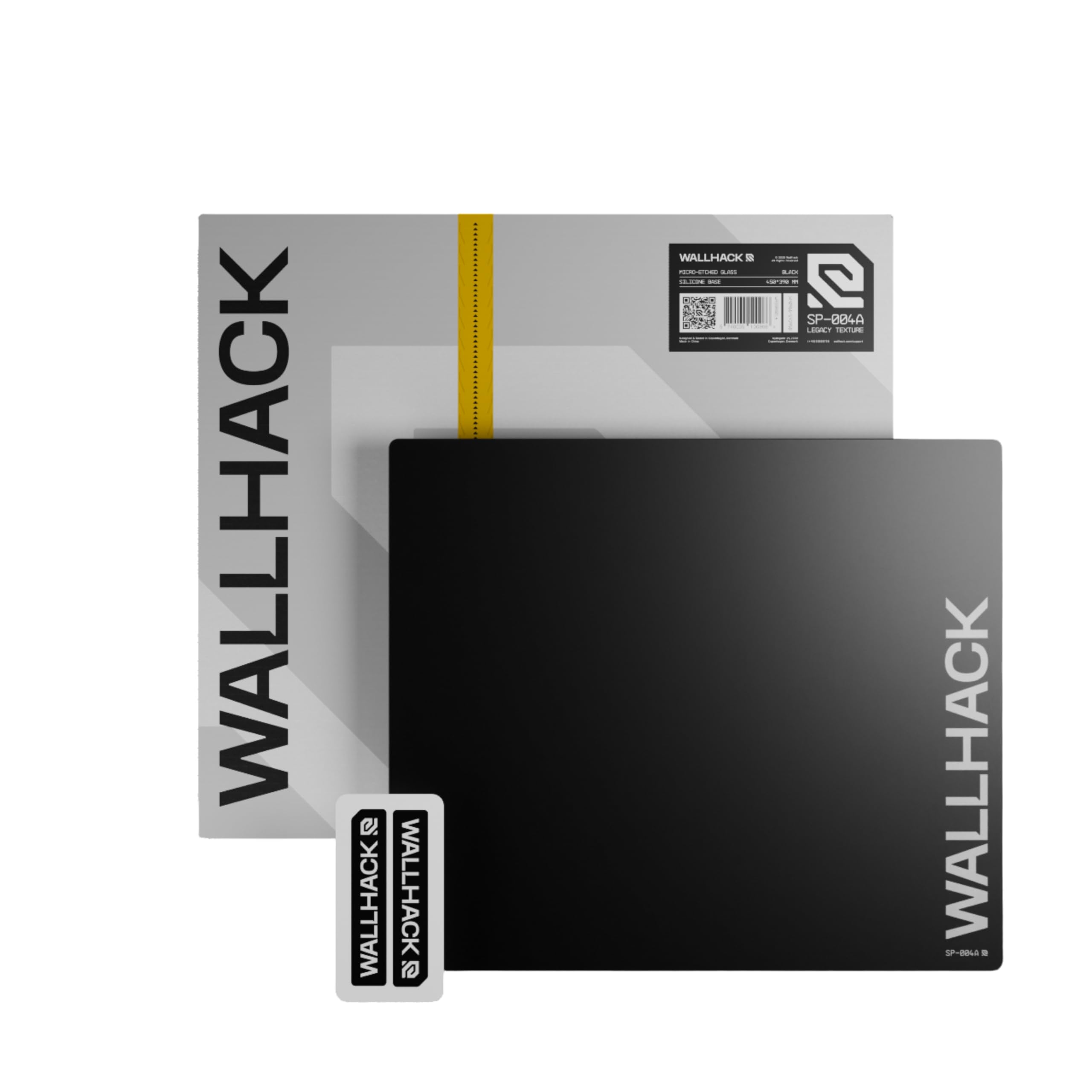 

Wallhack SP-004A Glass Gaming Mouse Pad 4th Gen Micro-Etched Ultra-Fast Slide and Stopping Power Medium Size Esports Heavy-Duty Tempered Glass 390 x