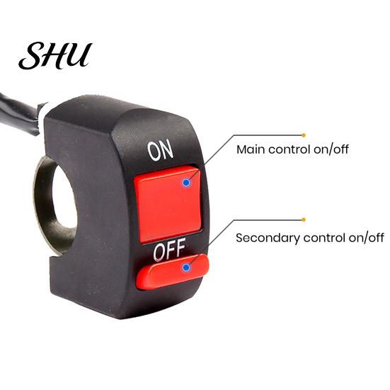 Screw Mount Motorcycle Switch Headlight Handlebar Toggle Light On-Off Main Motorbike Vice Control Dirt Bike ATV UTV Scooter Accessories Easy