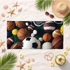 Sports Ball (1) Soft Beach Towel Lightweight Towel for Beach Pool Swimming Travel Vacation Use