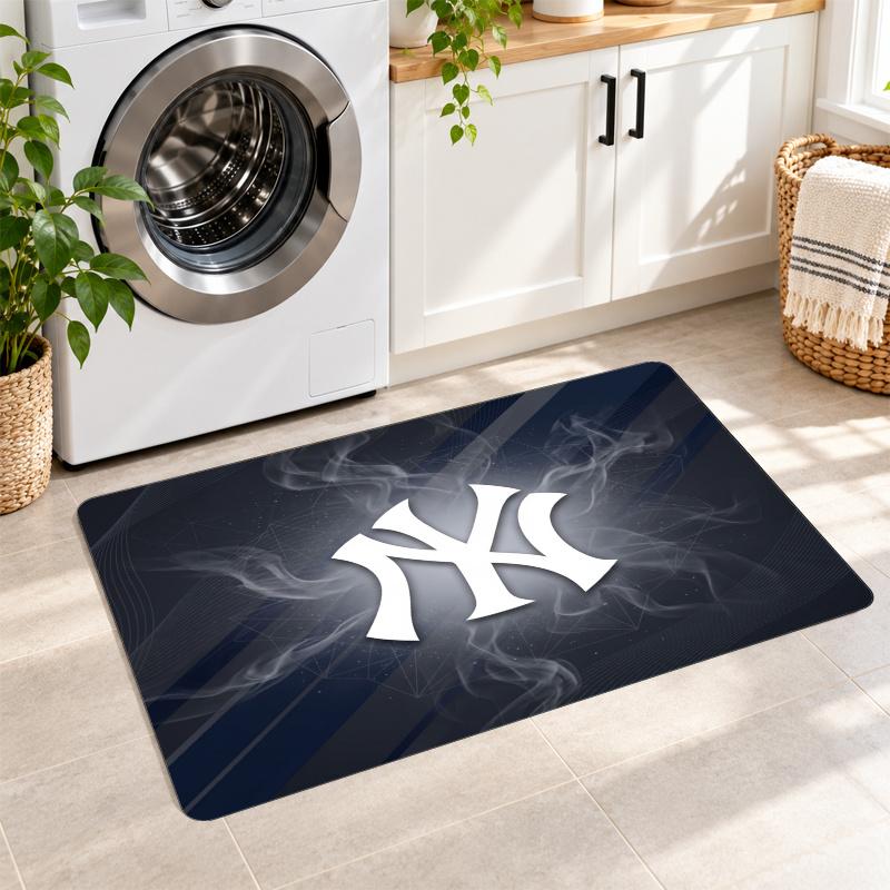 Flannel Kitchen Mat New York Yankees Soft Area Rug Non Slip Floor Carpet Home Decoration