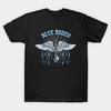Men Black Print T-shirt Blue Rodeo Guitar Wings No-Cut Transfer Paper Print Cotton Tshirt