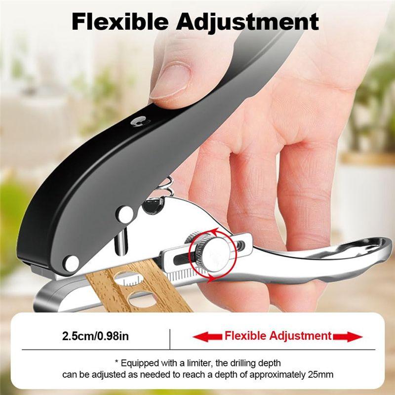 A84E-Portable Hole Punch Tool, Single Hole Puncher For Paper Plastic Cardboard, Heavy Duty Single Hole Punch For ID Card