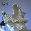 Mysterious Gothic Halloween Accessory Witch Resin Lantern, Ghoul Terrifying LED Night Light, Art Sculpture Waterproof Hell Reaper Spooky Tabletop