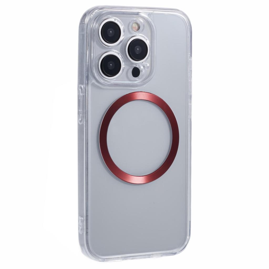 For iPhone 15 Pro Case Compatible with MagSafe CD Vein TPU+Acrylic Phone Cover