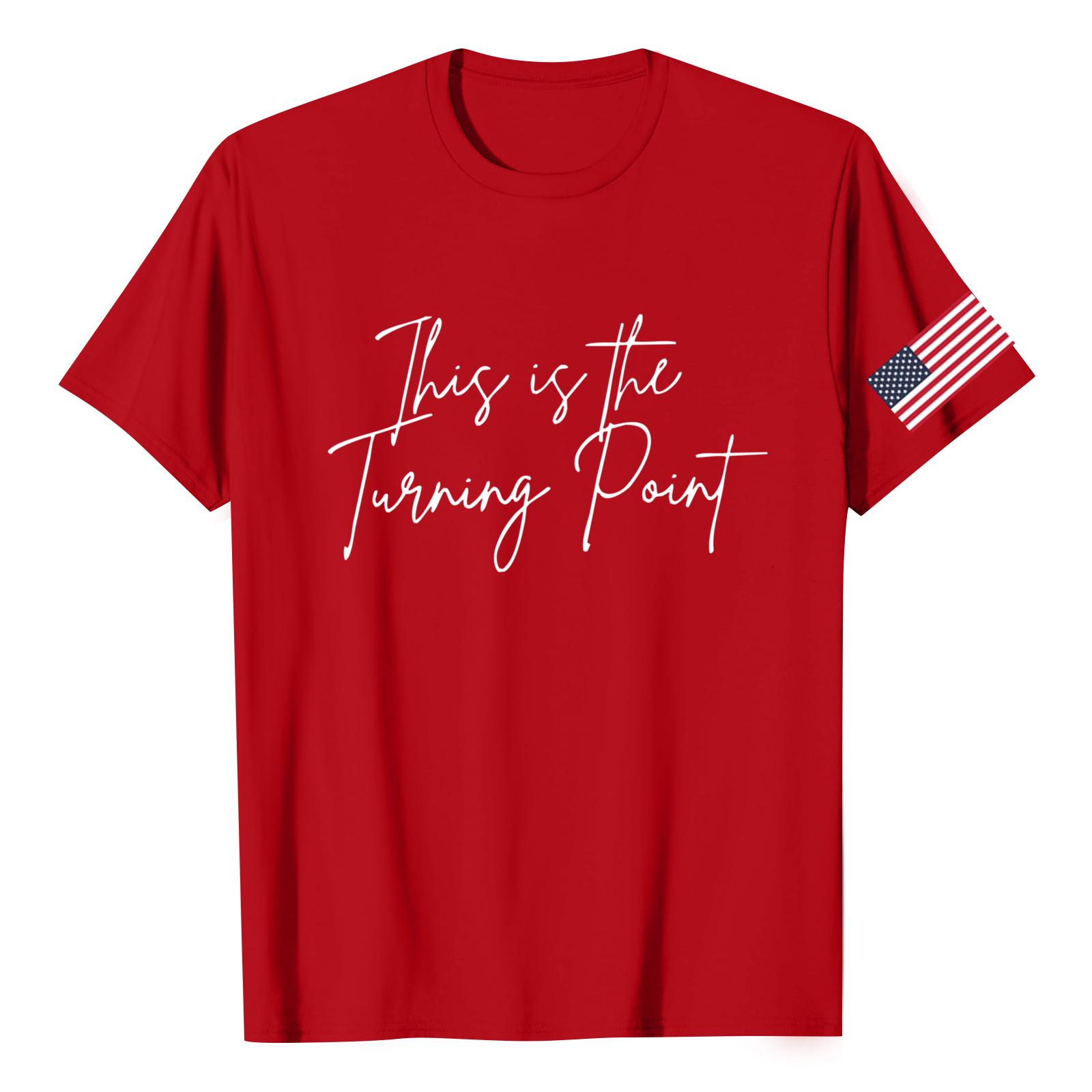 

Модные топы с круглым вырезом, рукавами реглан и коротким рукавом, рабочая одежда с принтом, женские летние топы M красный