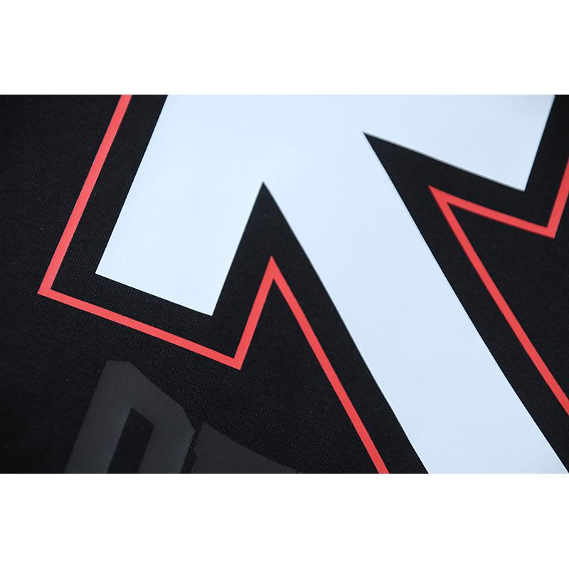 1130 Off-White 2025 Spring/Summer New Large Letter Arrow Pattern Round Neck Hooded Short Sleeved Men's and Women's T-shirts