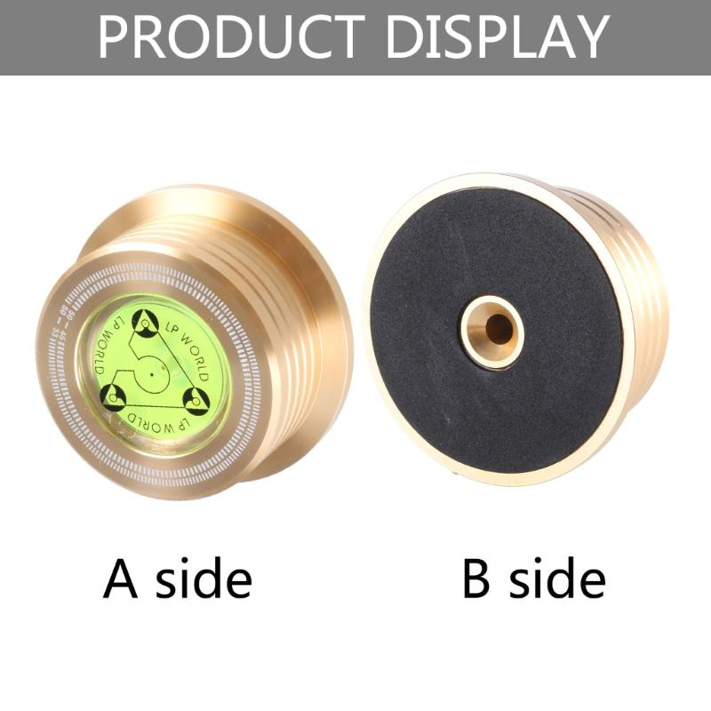 Audiophiles Grade Turntables Disc Stabilizers With Leveling Bubble, 60Hz Vibration Reduction For Vinyls Records