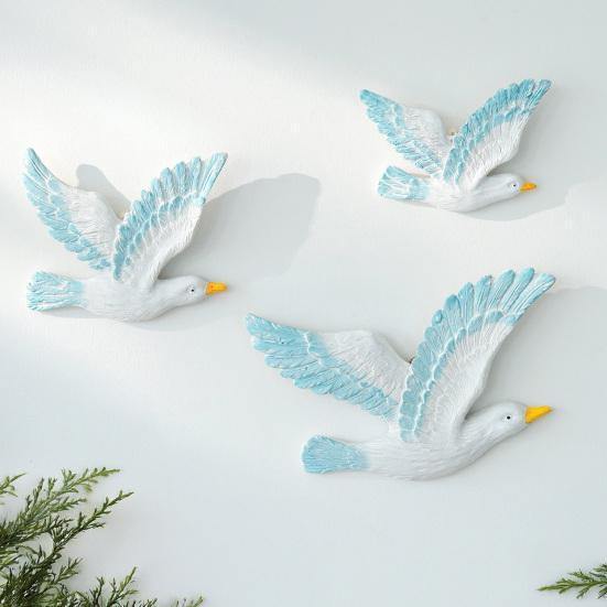 Pcs Coastal Seagulls Wall Decor Nautical Resin Sea Birds Wall Plaques Ocean