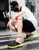 Men's Outdoor Thick-Soled Jelly Sandals: Closed-Toe, Height-Boosting, Wear-Resistant, Large Size.