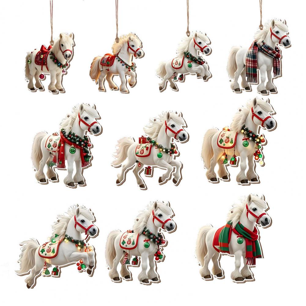 Hanging Christmas Ornaments Unique Holiday Ornaments Elegant Wood Ornaments Acrylic Pendant Christmas Tree Decor for Farmhouse M