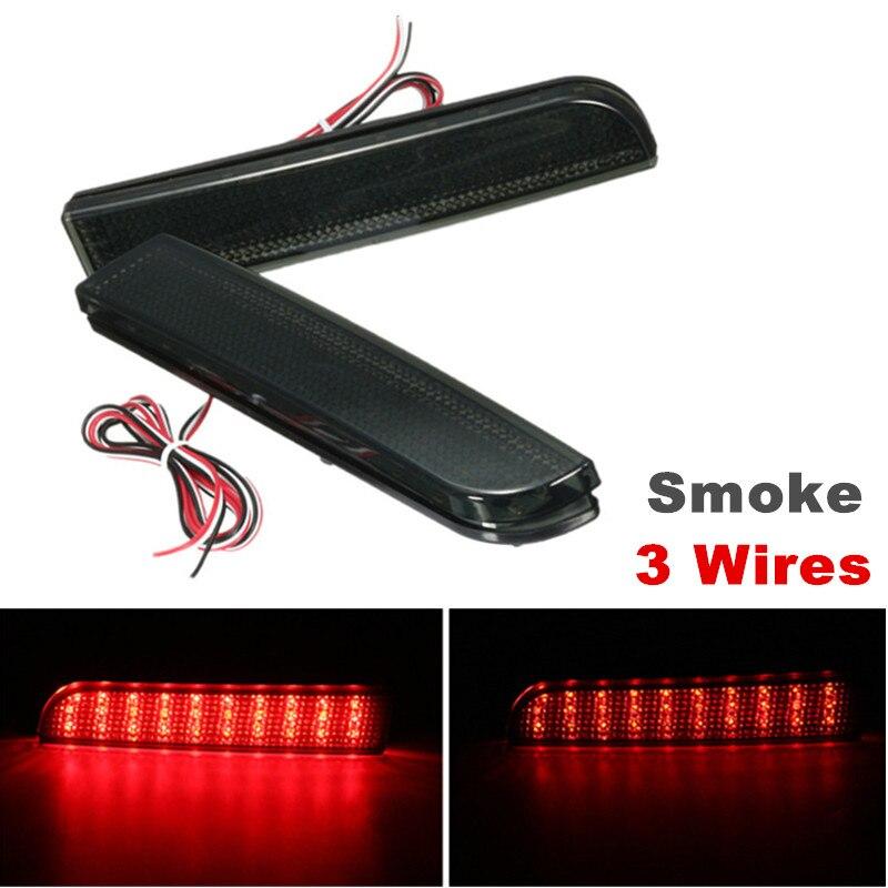 

2x30 светодиодный отражатель заднего бампера автомобиля, стоп-сигнал, ходовые огни для Mitsubishi Lancer 2008 2009 2010 2011 2012 2013 2014 дым