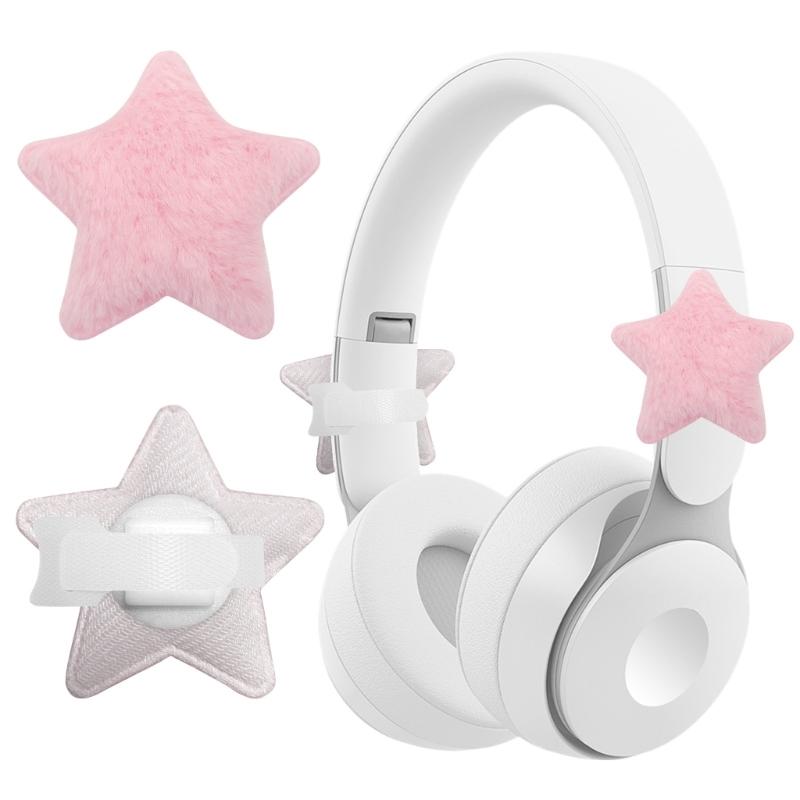 Coppia di Decorazioni per Cuffie da Gioco in Peluche Morbidi Proteggi Pad Auricolari per Comfort e Riduzione del Rumore Opzione Multicolore