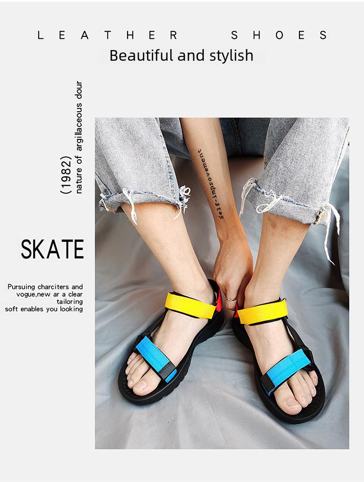 Herren Europäische Klett-Sandalen - Römischer Stil Strand Sport Hausschuhe, Personalisiertes Design, Große Größen verfügbar