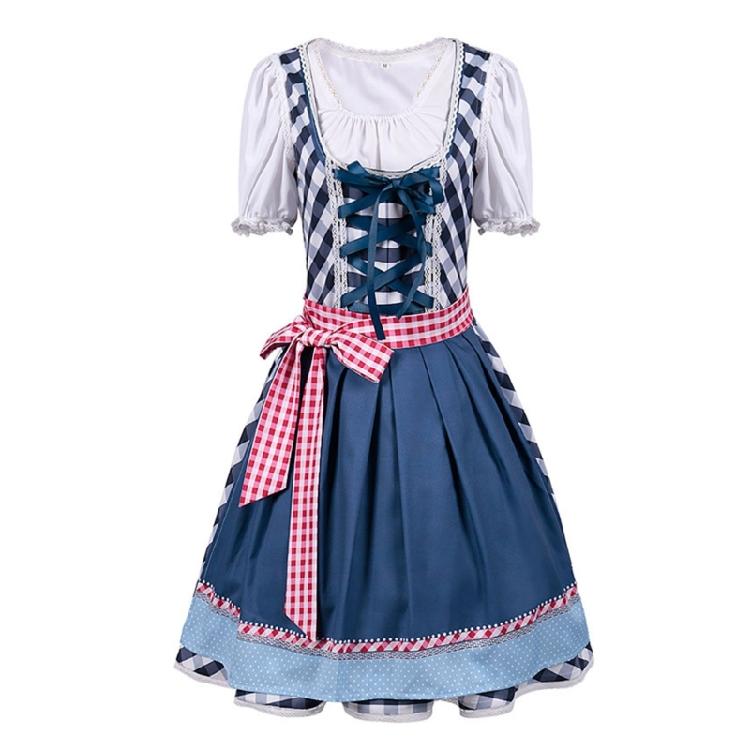 Set Costume Bavarese Tedesco Oktoberfest per Donne Adulte, Vestiti Dirndl Costume da Birra per Halloween e Carnevale del Festival della Birra