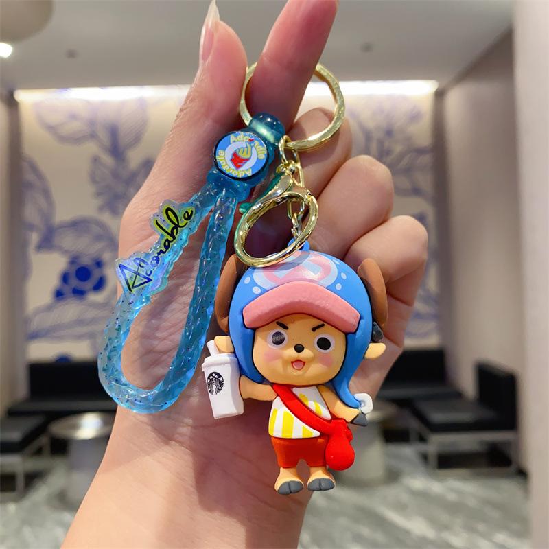 Creative Animation Cartoon Keychain Cute Choba Three-dimensional Doll Bag Jewelry Children's Toys Exquisite Small Gifts