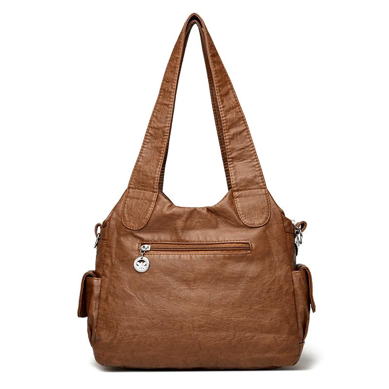 Nye Luksus Håndtasker til Kvinder Kvinder Tasker Designer Vintage Bløde Lædertasker Mode Satchel Motorcykeltaske Tote Tasker Skuldertaske