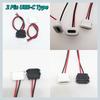 2 Pin USB-C Type Waterproof USB Connector Direct Compression Female Base Female Socket Charging Interface