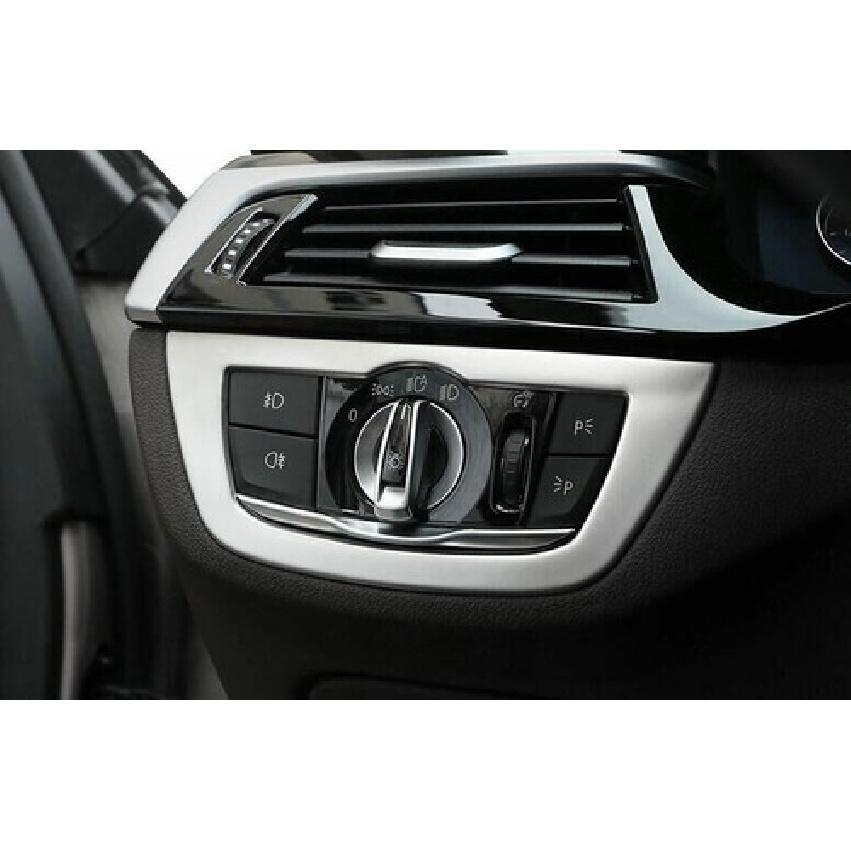 Silver Steel Function Control Button Frame Trim For BMW 5 Series G30 2018-